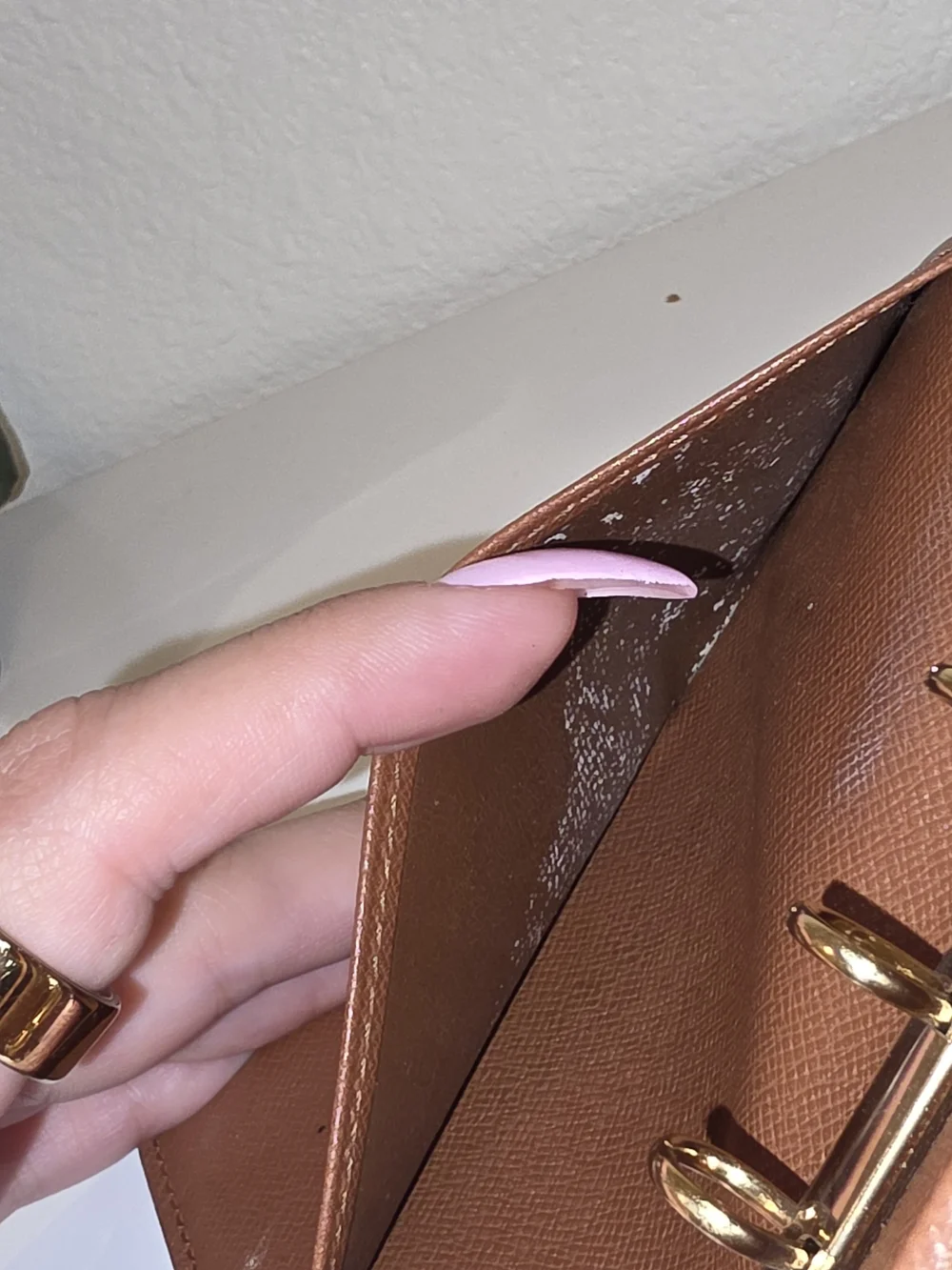 Louis Vuitton Monogram Canvas Agenda Cover in Brown
